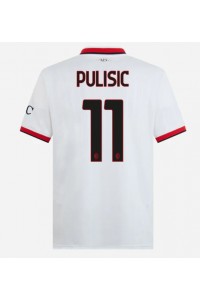 AC Milan Christian Pulisic #11 Fotballdrakt Borte Klær 2024-25 Korte ermer